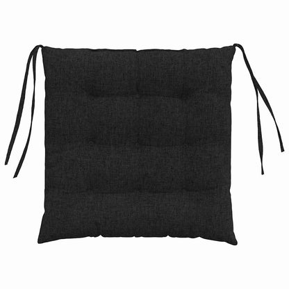 Cuscini per Seduta 4 pcs Nero 40 x 40 x 6 cm Tessuto | homemem39