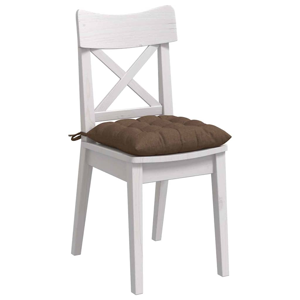 Cuscini per Seduta 4 pcs Marrone 40 x 40 x 6 cm Tessuto | homemem39