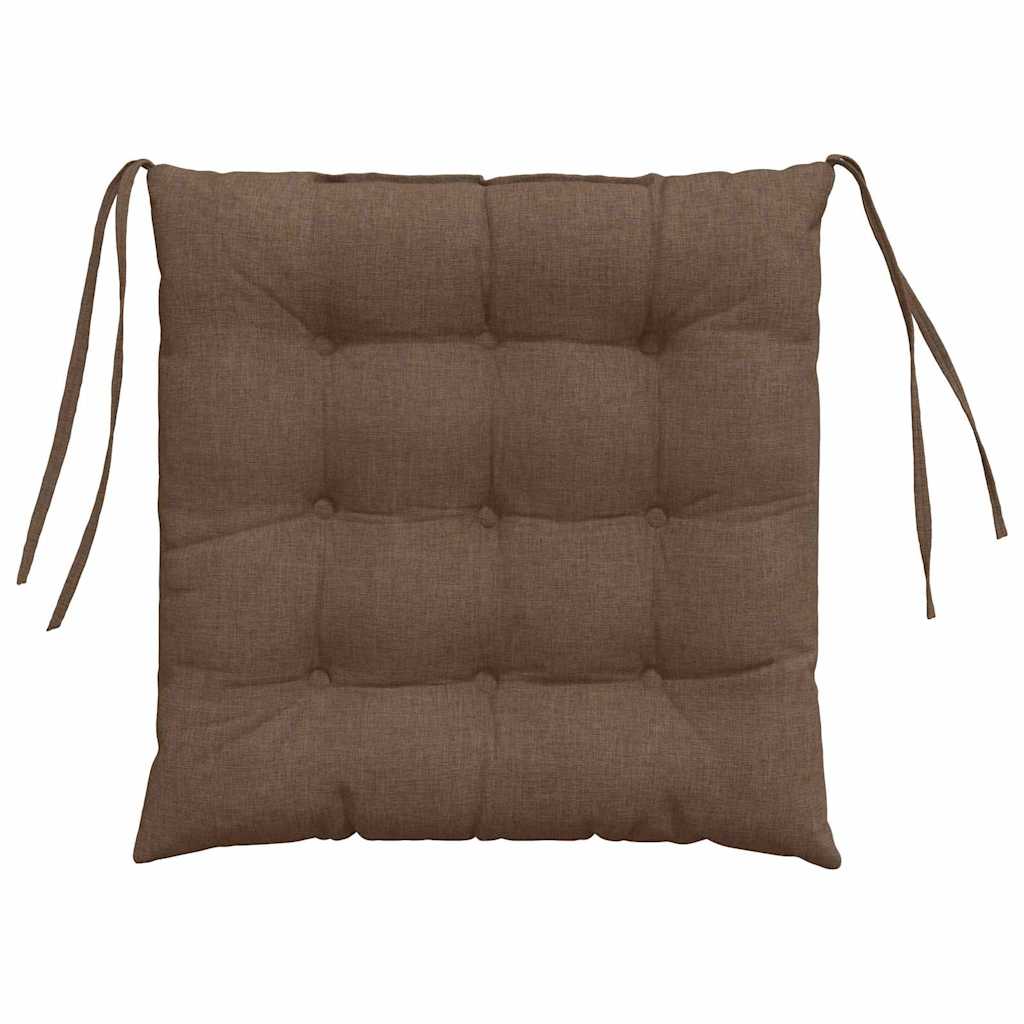 Cuscini per Seduta 4 pcs Marrone 40 x 40 x 6 cm Tessuto | homemem39