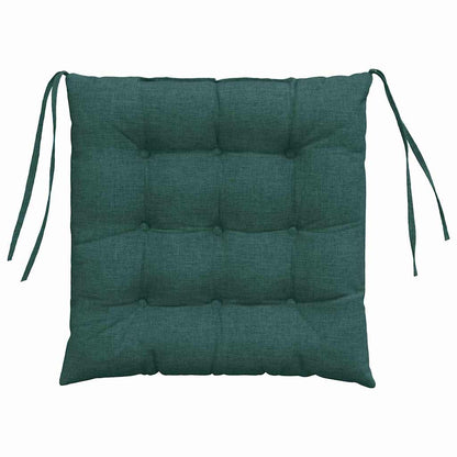 Cuscini per Seduta 4 pcs Verde Scuro 40 x 40 x 6 cm Tessuto