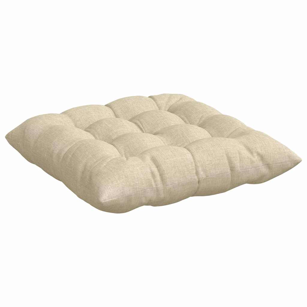 Cuscini per Seduta 4 pcs Crema 40 x 40 x 6 cm Tessuto