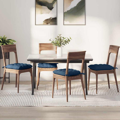 Cuscini per Seduta 4 pcs Blu 40 x 40 x 6 cm Tessuto | homemem39