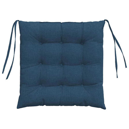 Cuscini per Seduta 4 pcs Blu 40 x 40 x 6 cm Tessuto | homemem39