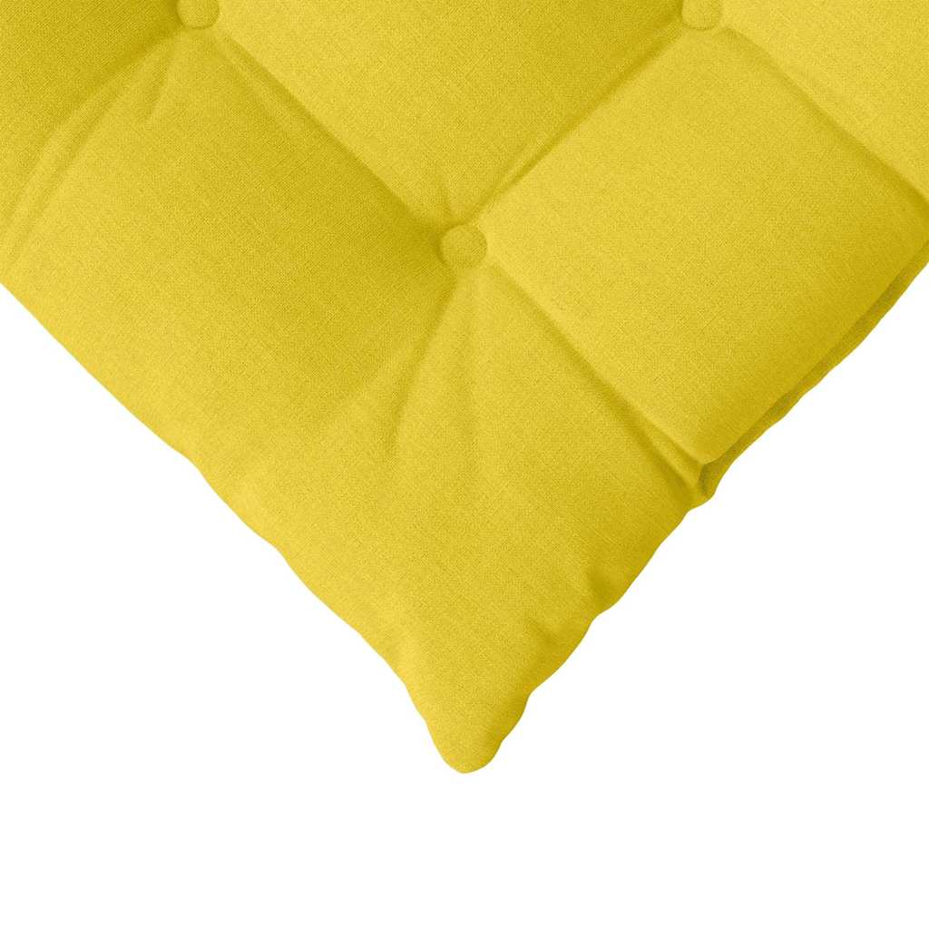 Cuscini per Seduta 4 pcs Giallo Chiaro 40 x 40 x 6 cm Tessuto | homemem39