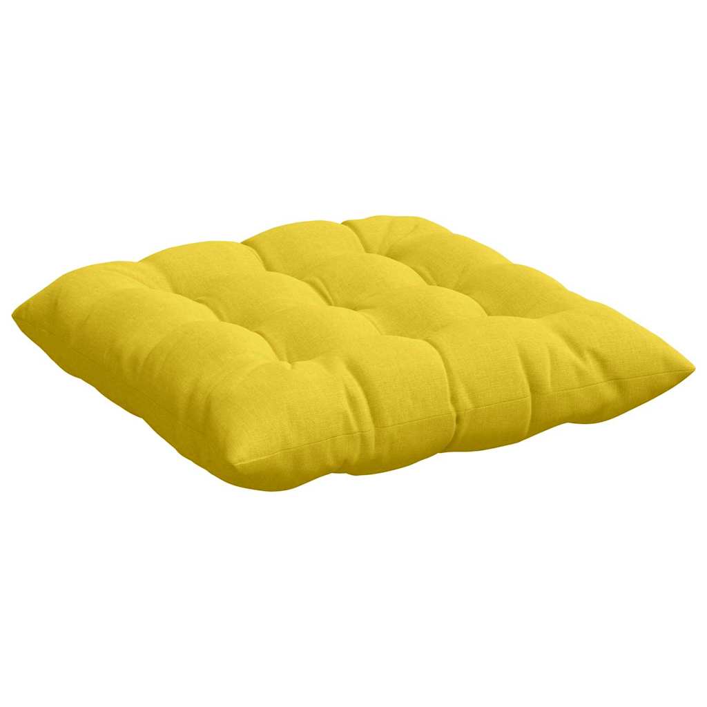 Cuscini per Seduta 4 pcs Giallo Chiaro 40 x 40 x 6 cm Tessuto | homemem39