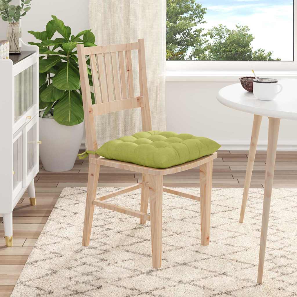 Cuscini per Seduta 4 pcs Verde chiaro 40 x 40 x 6 cm Tessuto | homemem39
