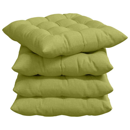 Cuscini per Seduta 4 pcs Verde chiaro 40 x 40 x 6 cm Tessuto | homemem39