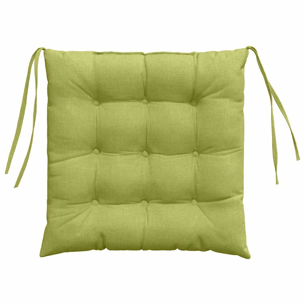 Cuscini per Seduta 4 pcs Verde chiaro 40 x 40 x 6 cm Tessuto | homemem39