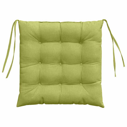 Cuscini per Seduta 4 pcs Verde chiaro 40 x 40 x 6 cm Tessuto