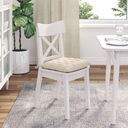Cuscini per Seduta 4 pcs Beige 40 x 40 x 6 cm Microfibra