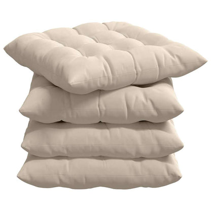 Cuscini per Seduta 4 pcs Beige 40 x 40 x 6 cm Microfibra | homemem39