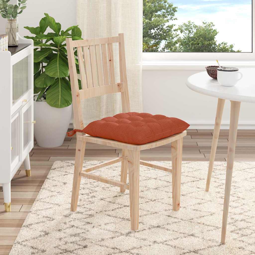 Cuscini per Seduta 4 pcs Rosso Arancio 40 x 40 x 6 cm