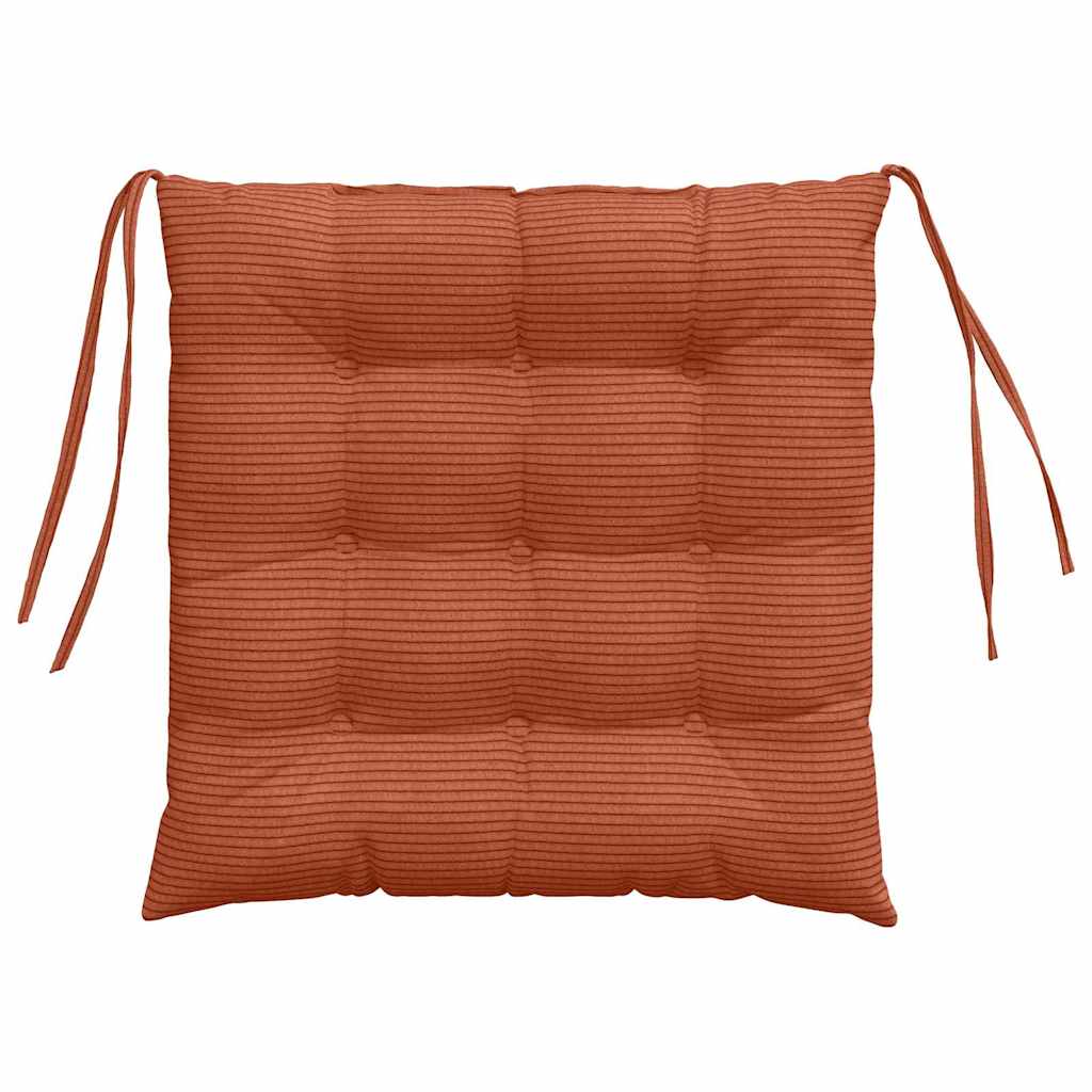 Cuscini per Seduta 4 pcs Rosso Arancio 40 x 40 x 6 cm