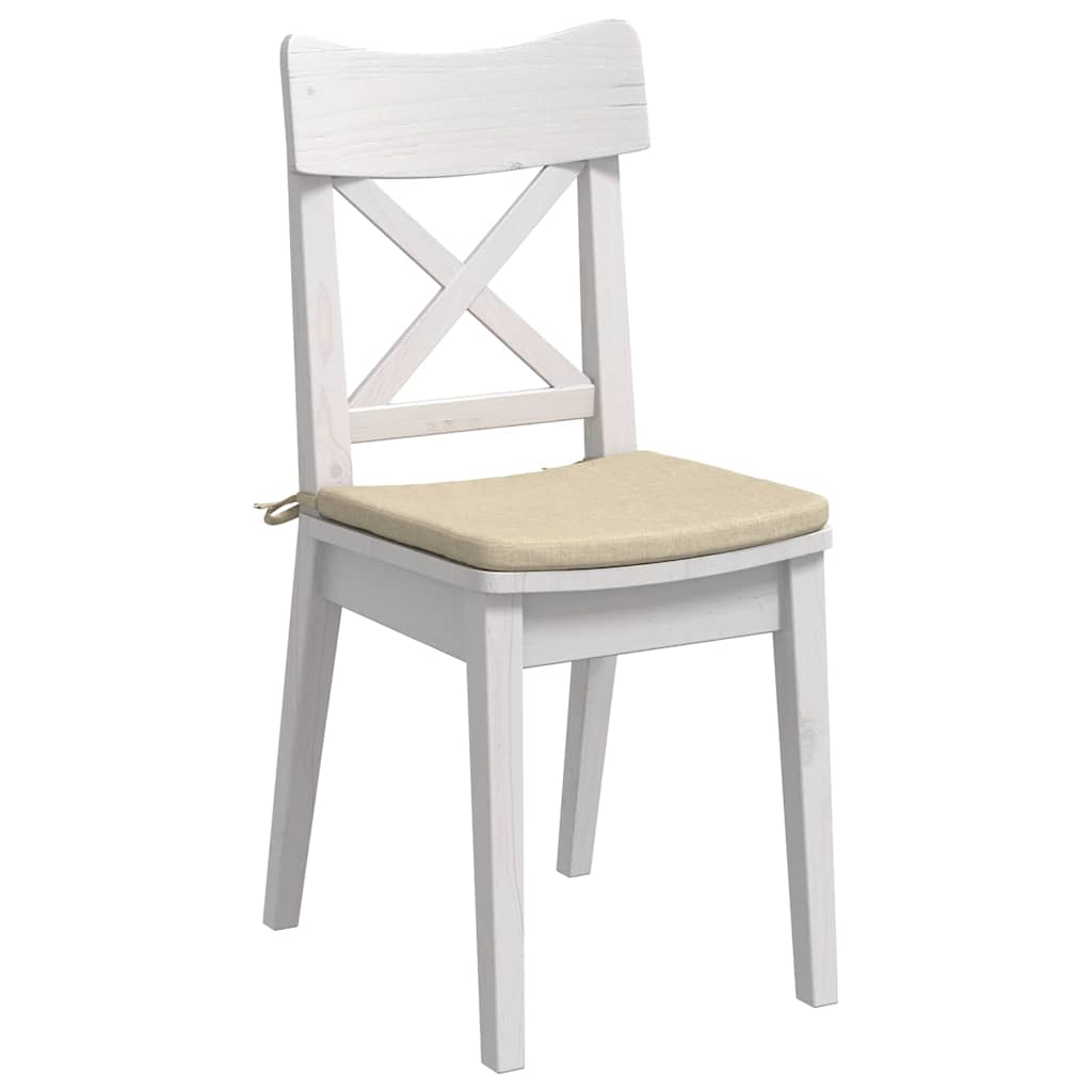 Cuscini per Seduta 4 pcs Crema 40 x 40 x 3 cm Tessuto | homemem39