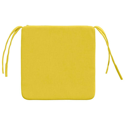 Cuscini per Seduta 4 pcs Giallo Chiaro 40 x 40 x 3 cm Tessuto | homemem39