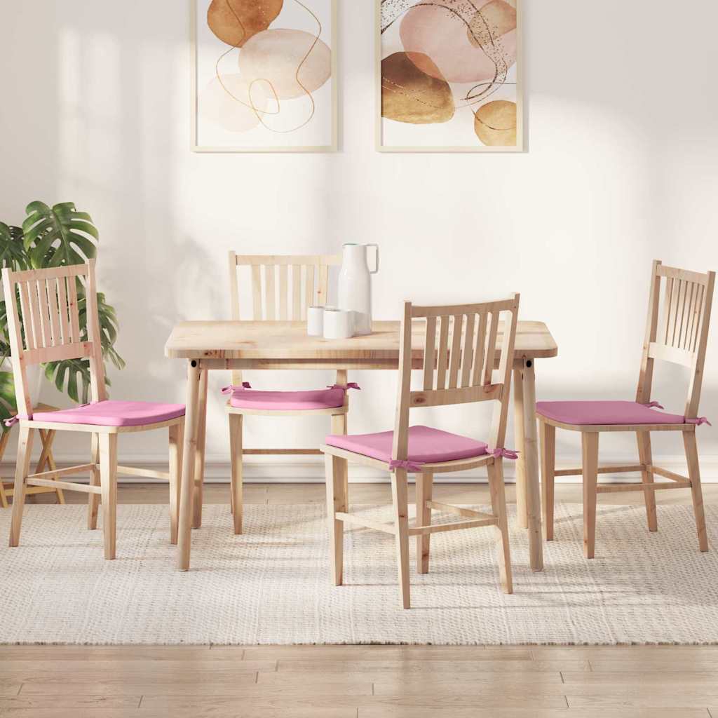 Cuscini per Seduta 4 pcs Rosa 40 x 40 x 3 cm Tessuto