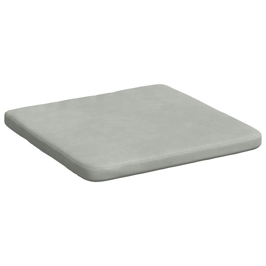 Cuscini per Seduta 4 pcs Grigio chiaro 40 x 40 x 3 cm Velluto | homemem39