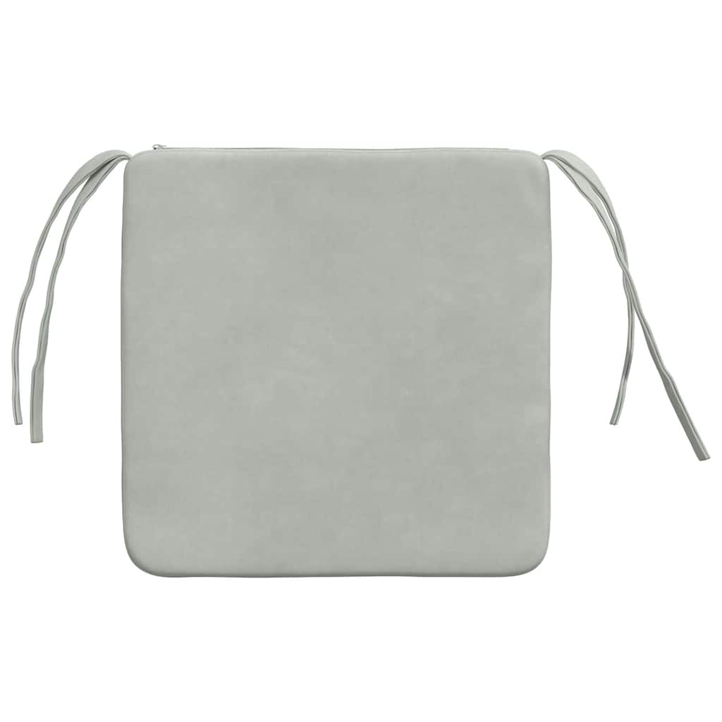 Cuscini per Seduta 4 pcs Grigio chiaro 40 x 40 x 3 cm Velluto | homemem39