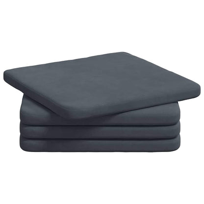 Cuscini per Seduta 4 pcs Grigio scuro 40 x 40 x 3 cm Velluto