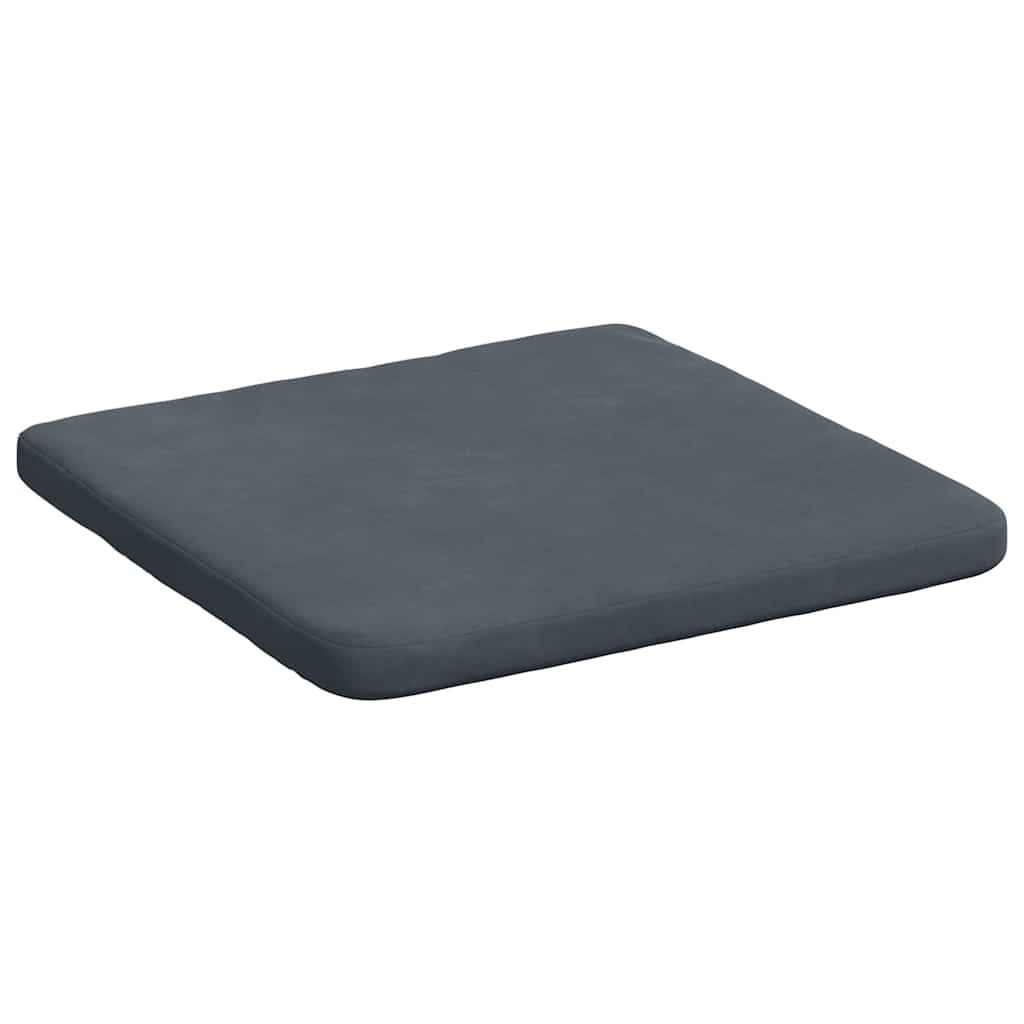 Cuscini per Seduta 4 pcs Grigio scuro 40 x 40 x 3 cm Velluto