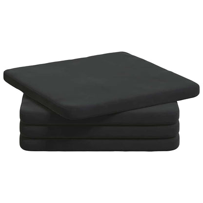 Cuscini per Seduta 4 pcs Nero 40 x 40 x 3 cm Velluto | homemem39
