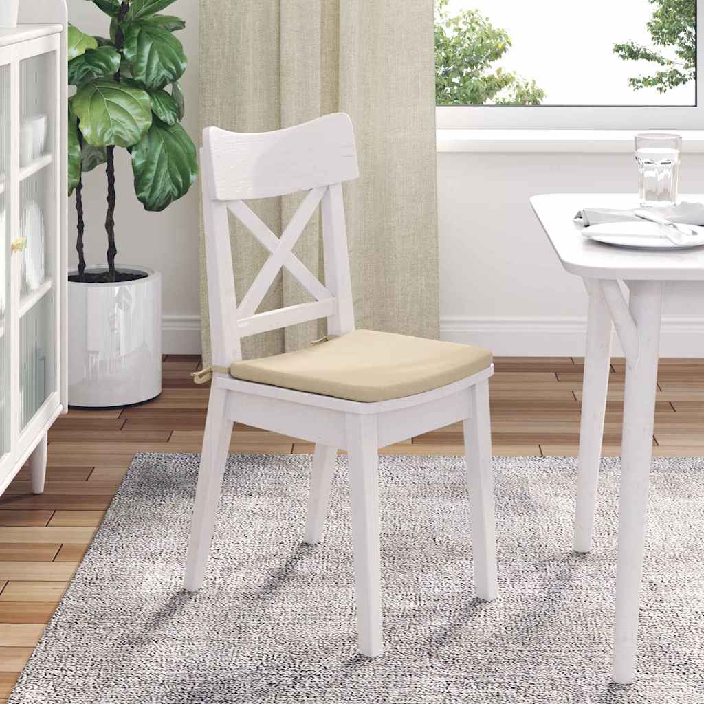 Cuscini per Seduta 4 pcs Crema 40 x 40 x 3 cm