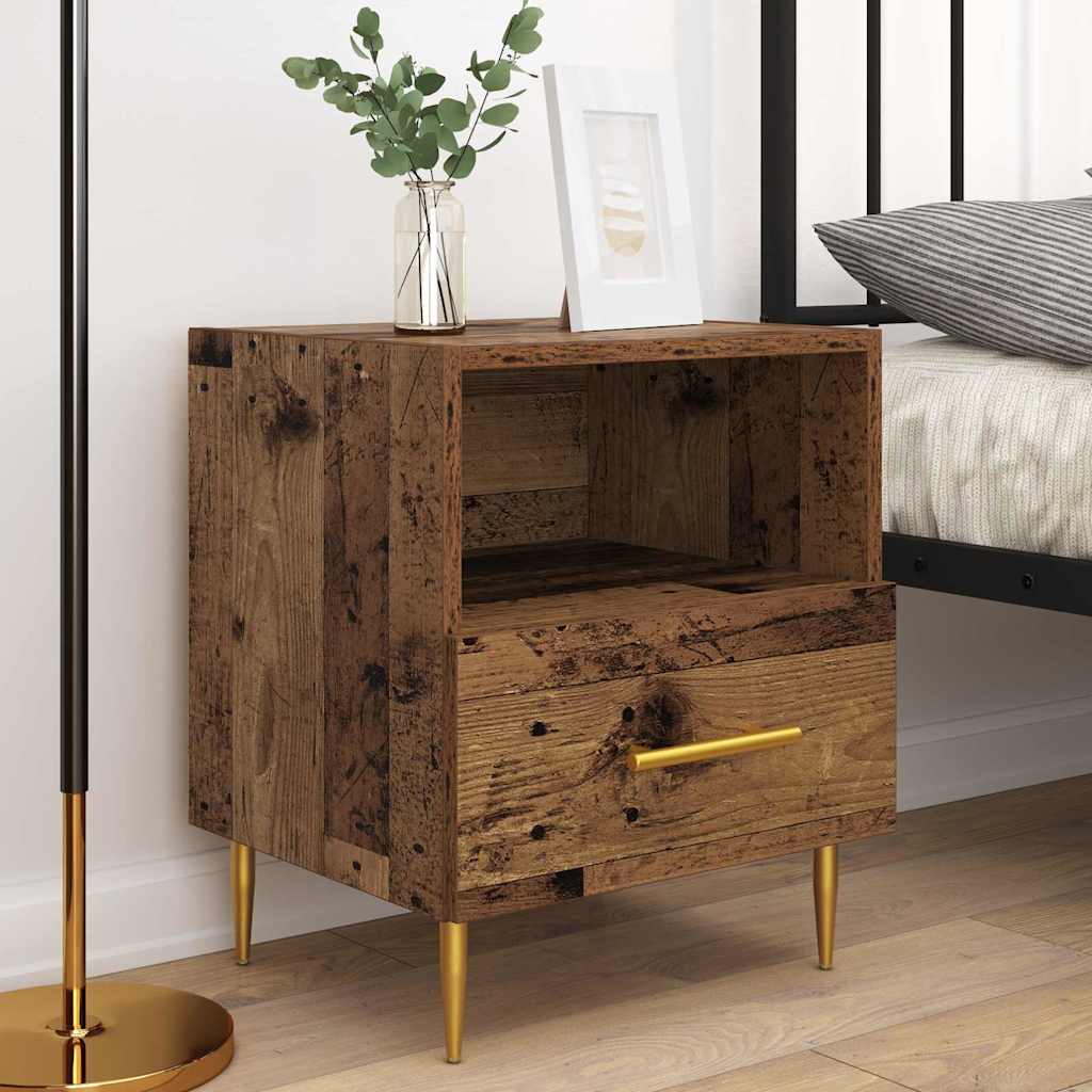 Comodino con cassetto 2 pcs Legno vecchio 40 x 35 x 47,5 cm | homemem39