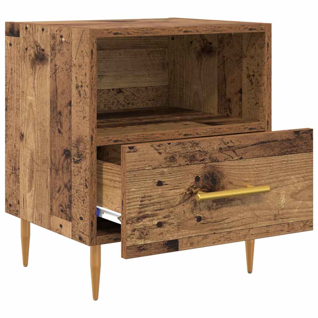Comodino con cassetto 2 pcs Legno vecchio 40 x 35 x 47,5 cm | homemem39