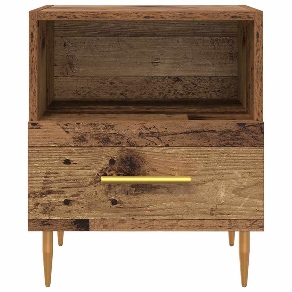 Comodino con cassetto 2 pcs Legno vecchio 40 x 35 x 47,5 cm | homemem39
