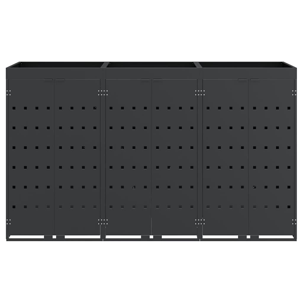 Contenitore per Rifiuti per 3 Bidoni Antracite