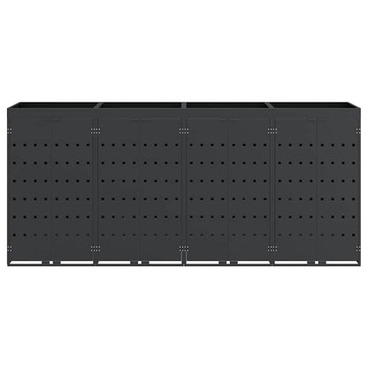 Contenitore per Rifiuti per 4 Bidoni Antracite