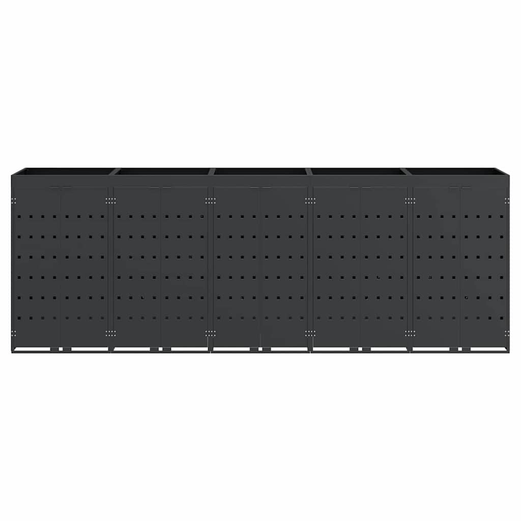 Contenitore per Rifiuti per 5 Bidoni Antracite