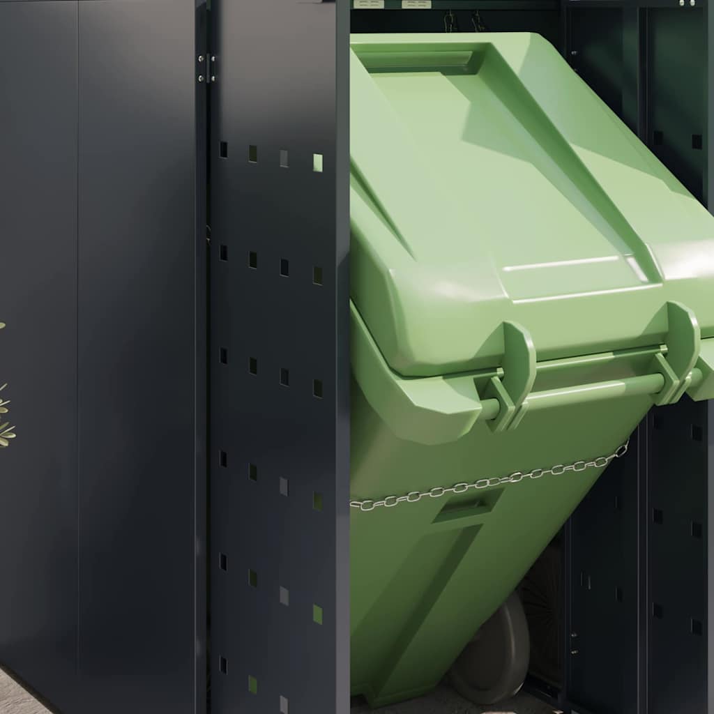 Contenitore per Rifiuti per 6 Bidoni Antracite