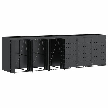 Contenitore per Rifiuti per 6 Bidoni Antracite