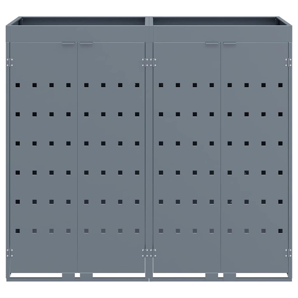 Contenitore per Rifiuti per 2 Bidoni Grigio chiaro