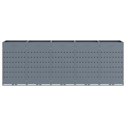 Contenitore per Rifiuti per 5 Bidoni Grigio chiaro