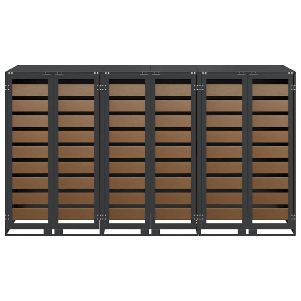 Contenitore per Rifiuti per 3 Bidoni Antracite