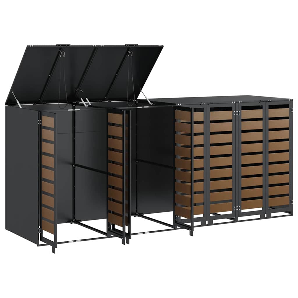 Contenitore per Rifiuti per 3 Bidoni Antracite