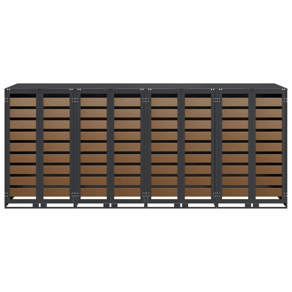 Contenitore per Rifiuti per 3 Bidoni Antracite