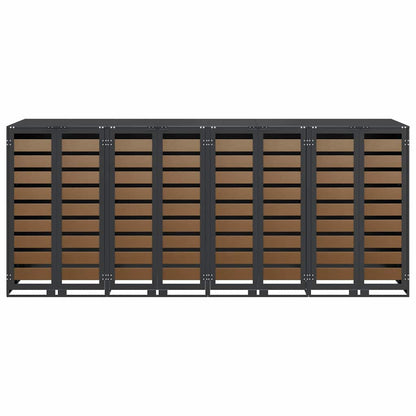 Contenitore per Rifiuti per 3 Bidoni Antracite