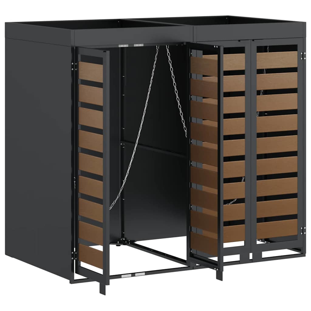 Contenitore per Rifiuti per 3 Bidoni Antracite