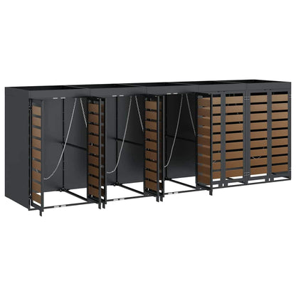 Contenitore per Rifiuti per 3 Bidoni Antracite