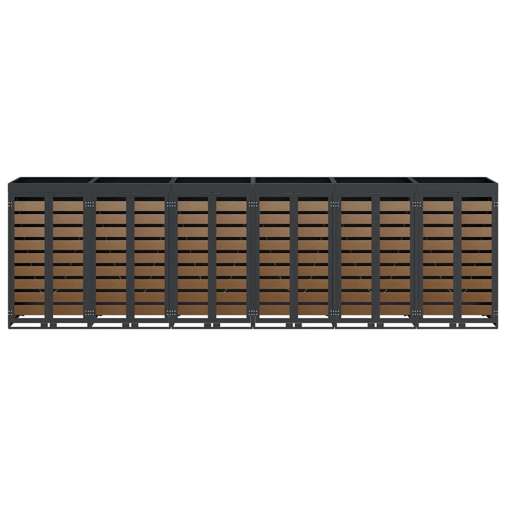 Contenitore per Rifiuti per 3 Bidoni Antracite