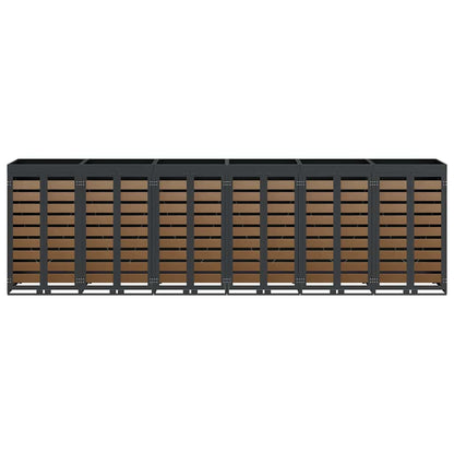 Contenitore per Rifiuti per 3 Bidoni Antracite