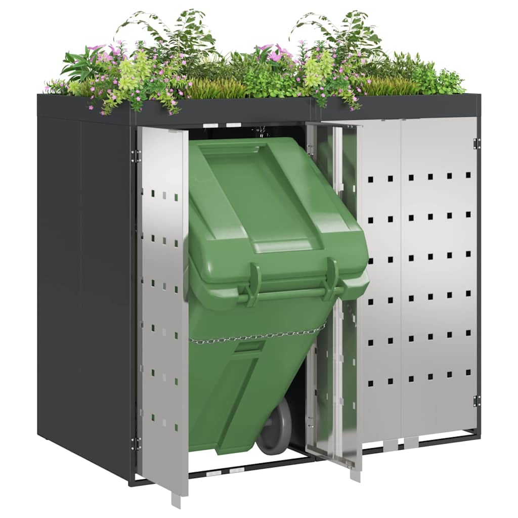 Contenitore per Rifiuti per 3 Bidoni Antracite