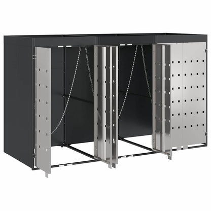 Contenitore per Rifiuti per 3 Bidoni Antracite