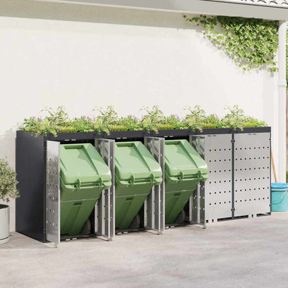 Contenitore per Rifiuti per 3 Bidoni Antracite