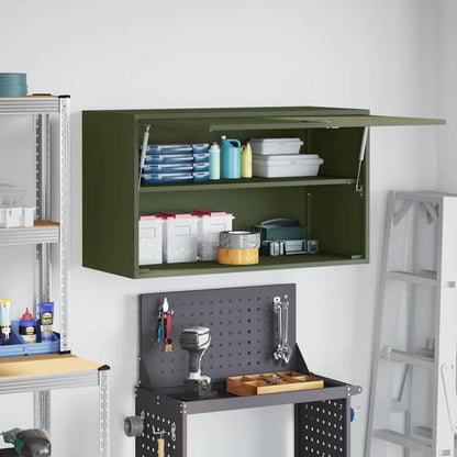 Armadio a muro per garage Oliver verde 90 x 40 x 53 cm | homemem39