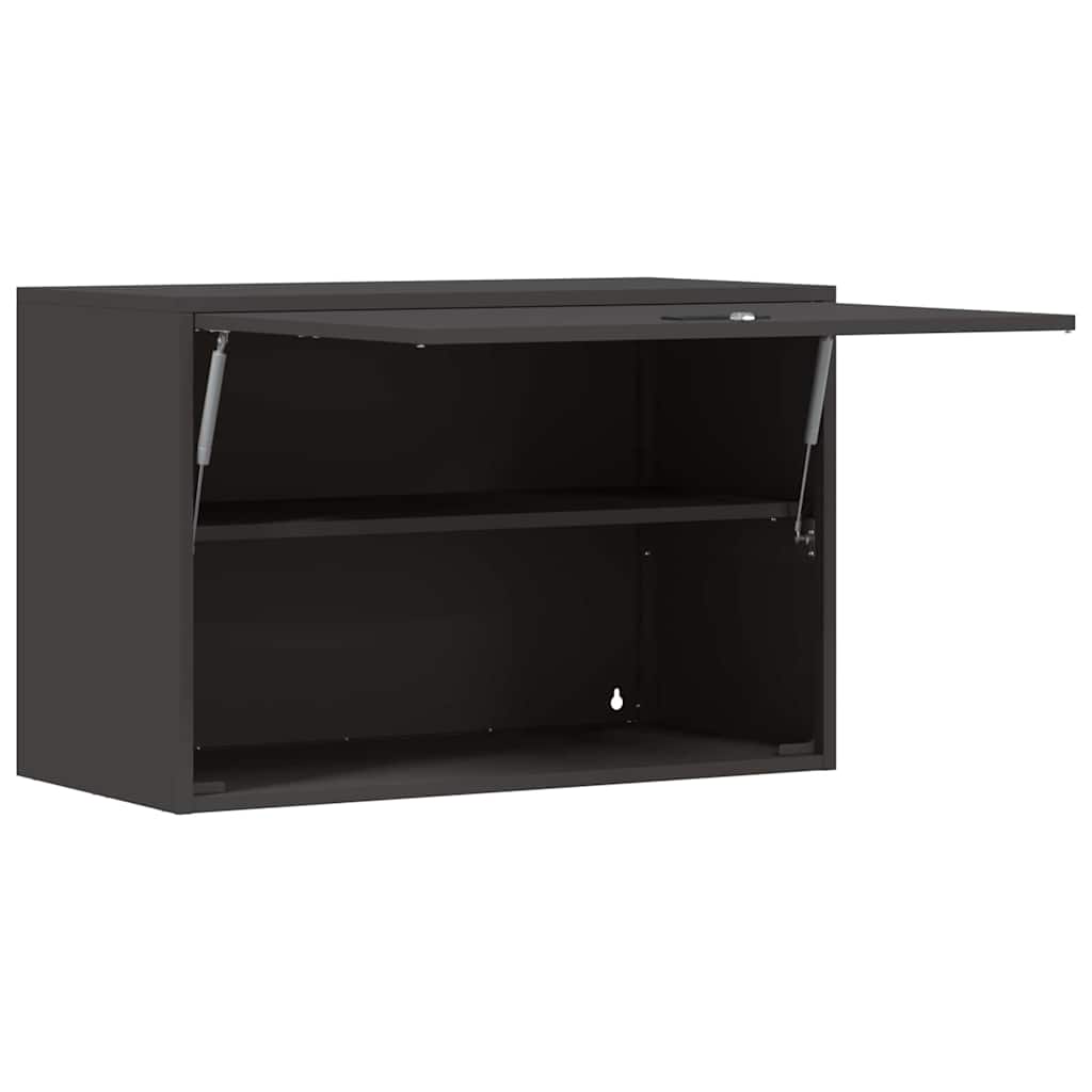Armadio a muro per garage Nero 80 x 40 x 53 cm | homemem39