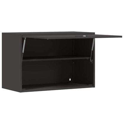 Armadio a muro per garage Nero 80 x 40 x 53 cm